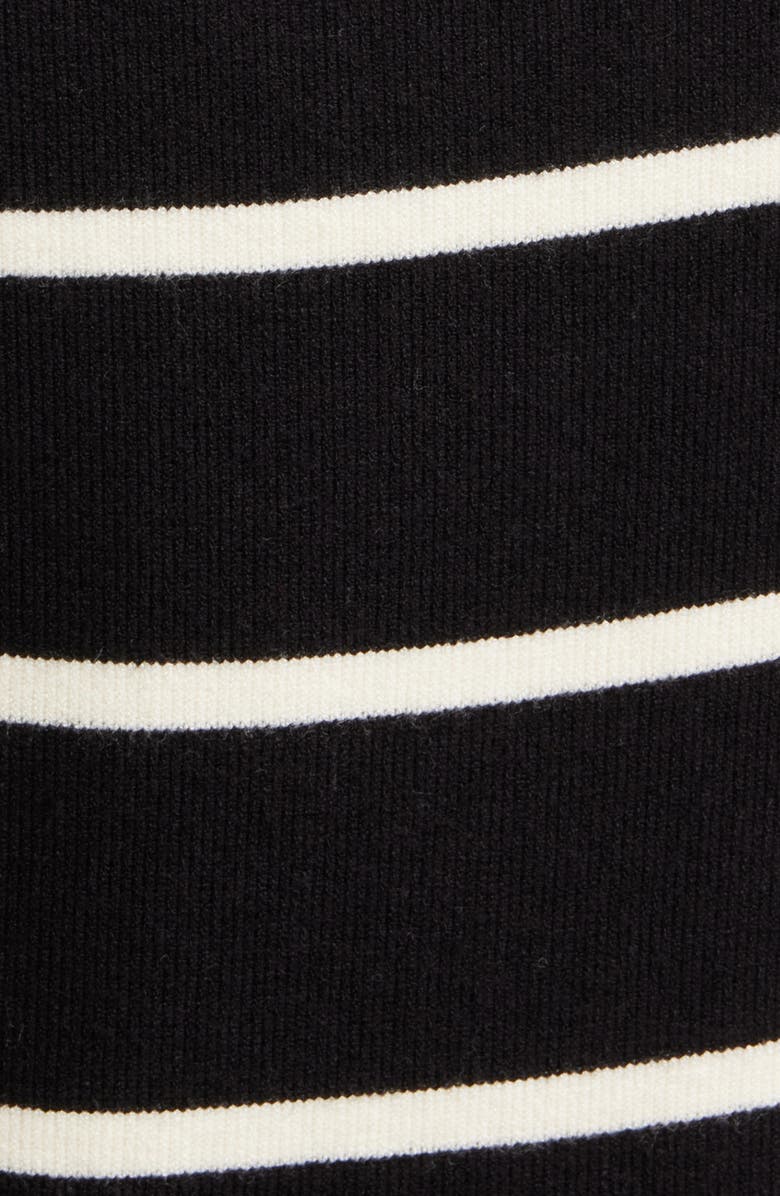 Wit & Wisdom Stripe V-Neck Sweater Vest, Alternate, color, Black/ Ecru