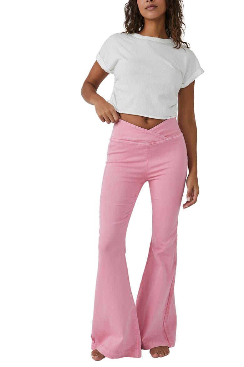 Venice Beach Flare Pants, Alternate, color, PEONY