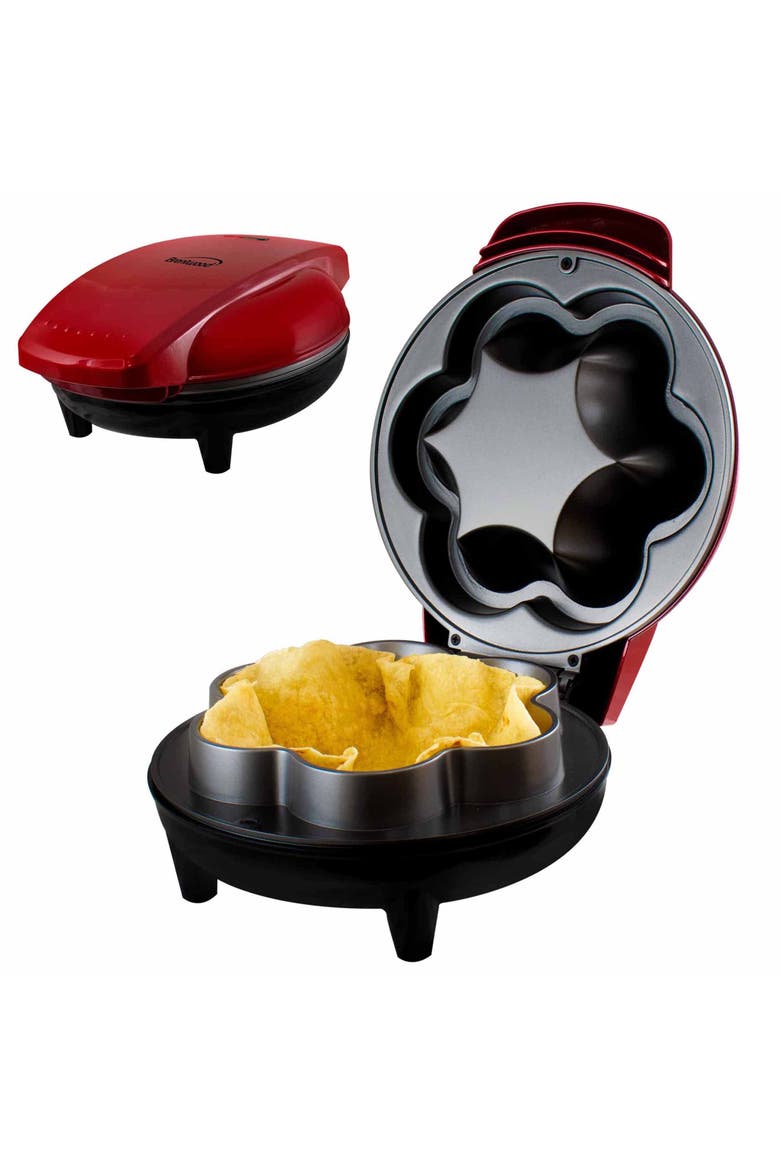 10 Inch Electric Tortilla Taco Bowl Maker Red, Main, color, Red