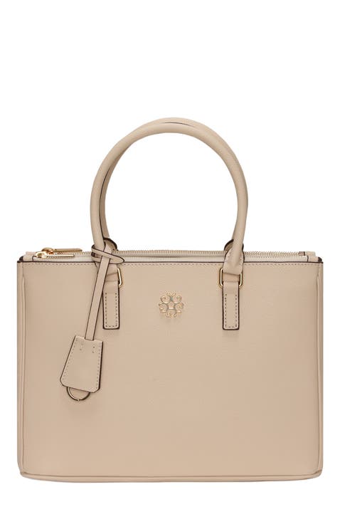 Top Handle Leather Purse with Crossbody Strap