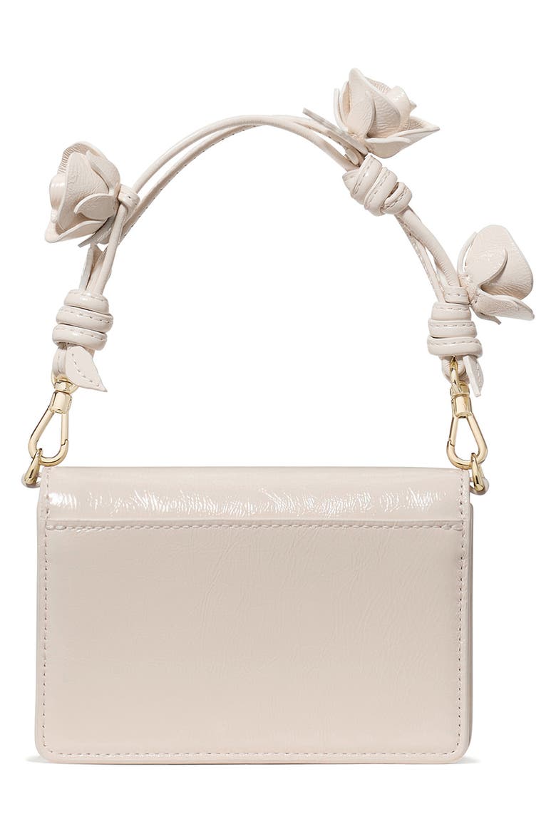 natasha crinkle patent leather mini bag, Alternate, color, CASHEW MILK