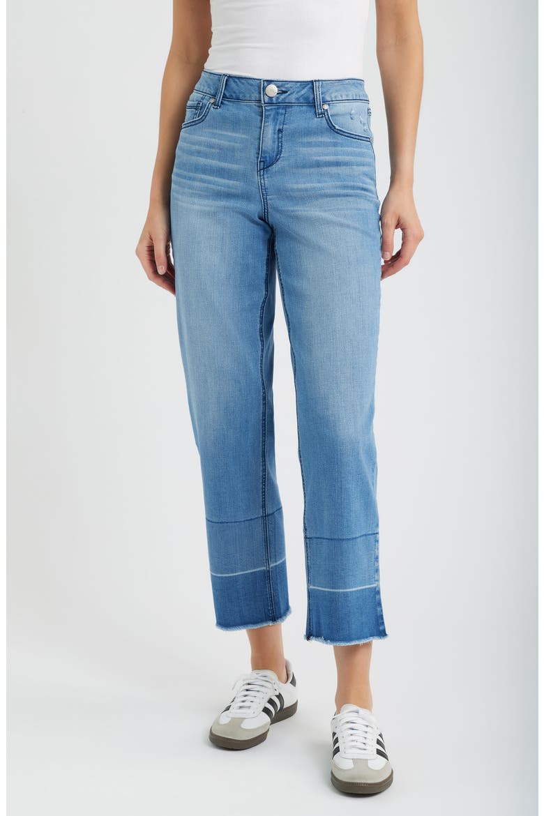 Tomboy Raw Hem Straight Leg Jeans, Main, color, LUCIA
