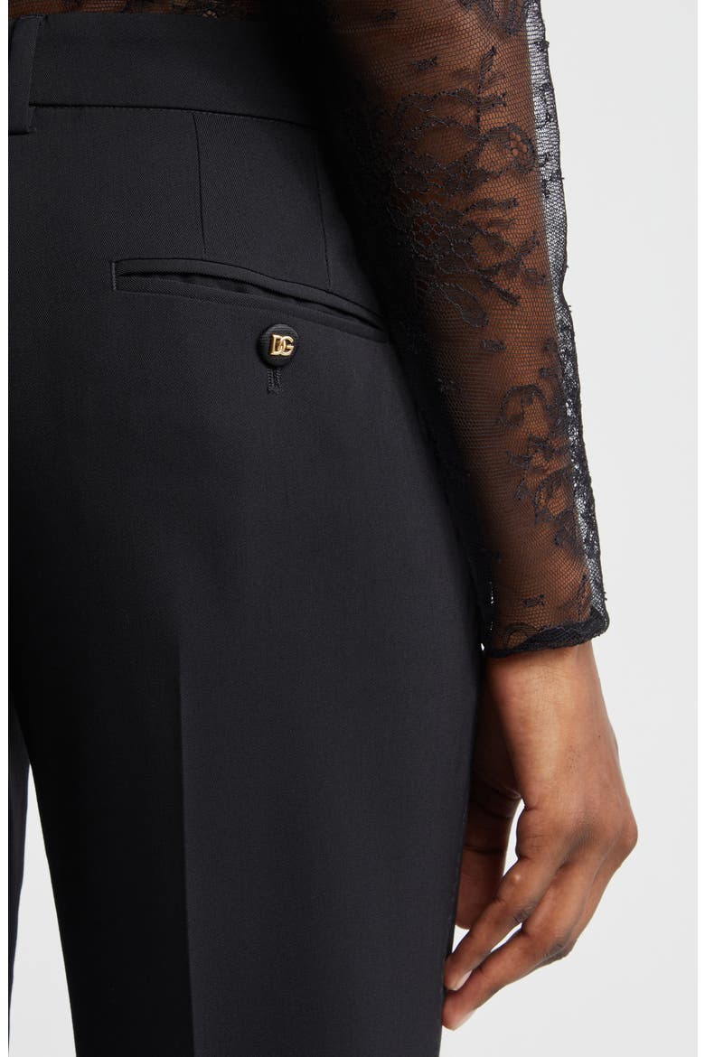 Low Rise Stretch Wool Ankle Pants, Alternate, color, NERO