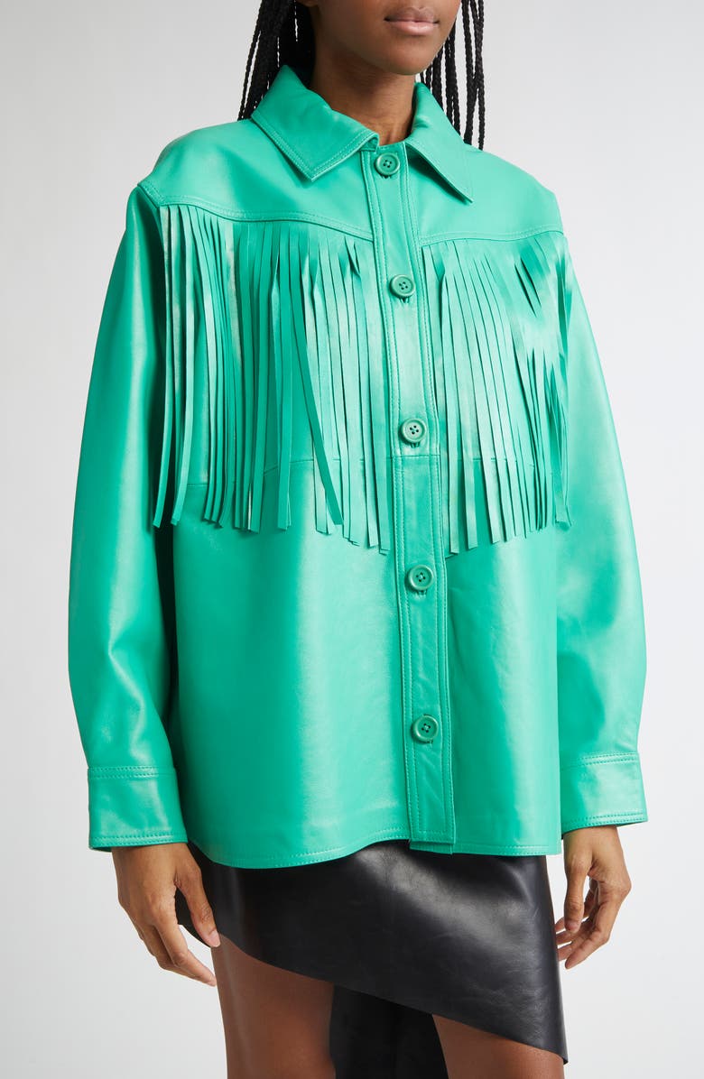 Stand Studio Saskia Fringe Shirt, Alternate, color, 