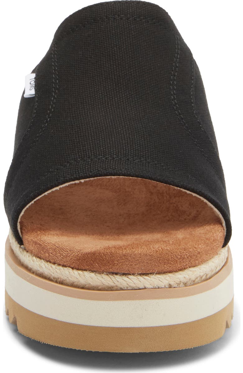 TOMS Adria Platform Wedge Sandal, Alternate, color, Black