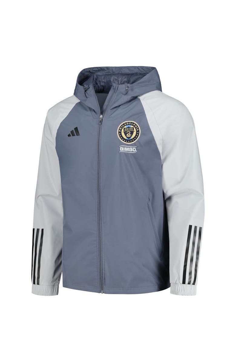 adidas Men's adidas Gray Philadelphia Union 2024 All-Weather Raglan Full-Zip Jacket, Alternate, color, 