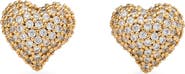 Kate Spade New York cubic zirconia pavé heart stud earrings