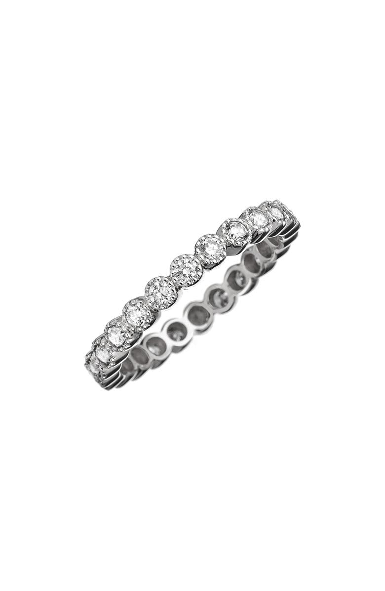 Sethi Couture Bezel Set Diamond Stacking Ring, Main, color, White Gold/ Diamond