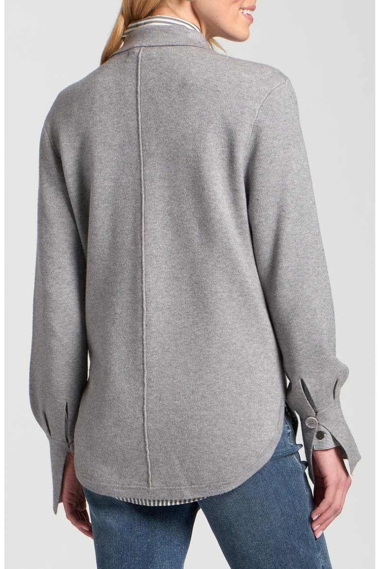 Luxe Shacket, Alternate, color, HEATHER GREY