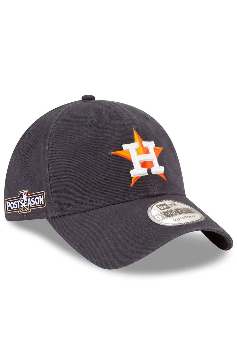 New Era Men's New Era Navy Houston Astros 2024 MLB Postseason Side Patch 9TWENTY Adjustable Hat, Main, color,