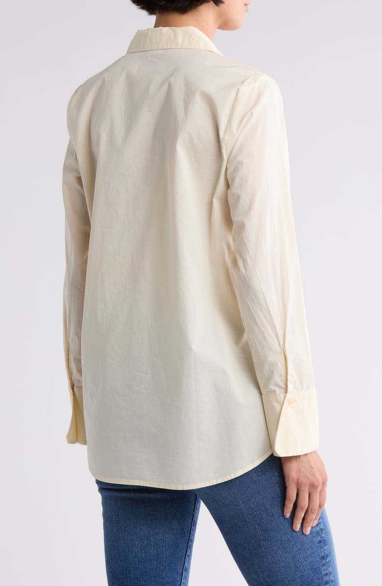 Seven Classic Button Front Shirt, Alternate, color, Cloud Cream