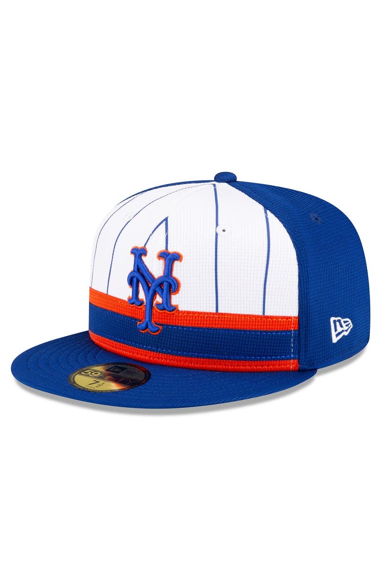New Era Youth New Era  White New York Mets 2024 Batting Practice 59FIFTY Fitted Hat, Main, color, 