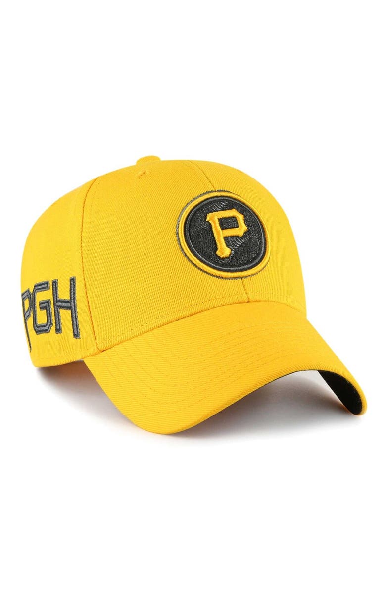 '47 Men's '47  Gold Pittsburgh Pirates 2023 City Connect MVP Adjustable Hat, Main, color, Gold
