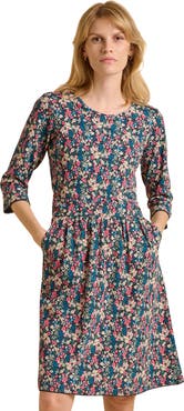 Brakeburn Freya 3/4 Sleeve Round Neck Dress