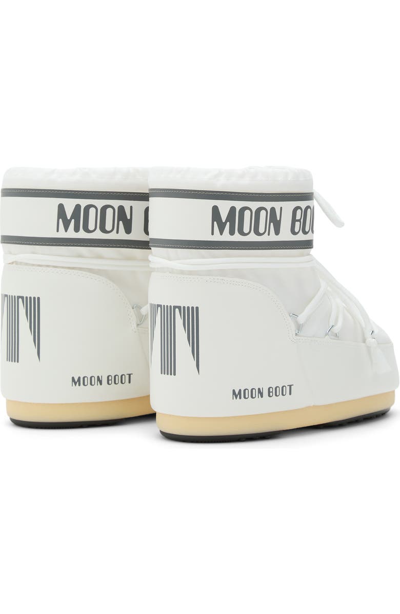 Moon Boot<sup>®</sup> Classic Low 2 Water Repellent Nylon Boot, Alternate, color, White Mono