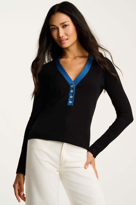 Pure Pima Rib V Henley