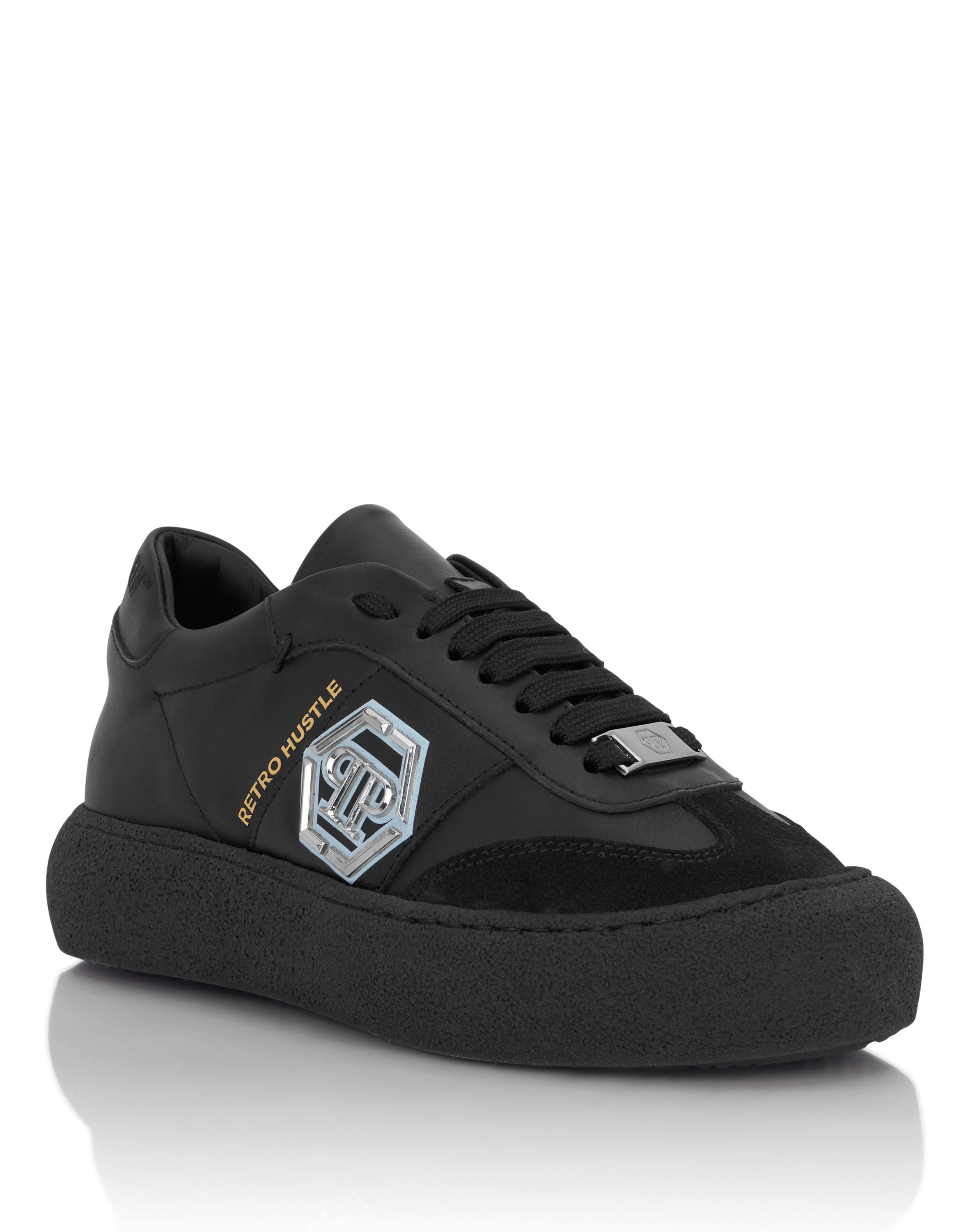 Low-Top Retro Hustle Unisex, Main, color, black/black