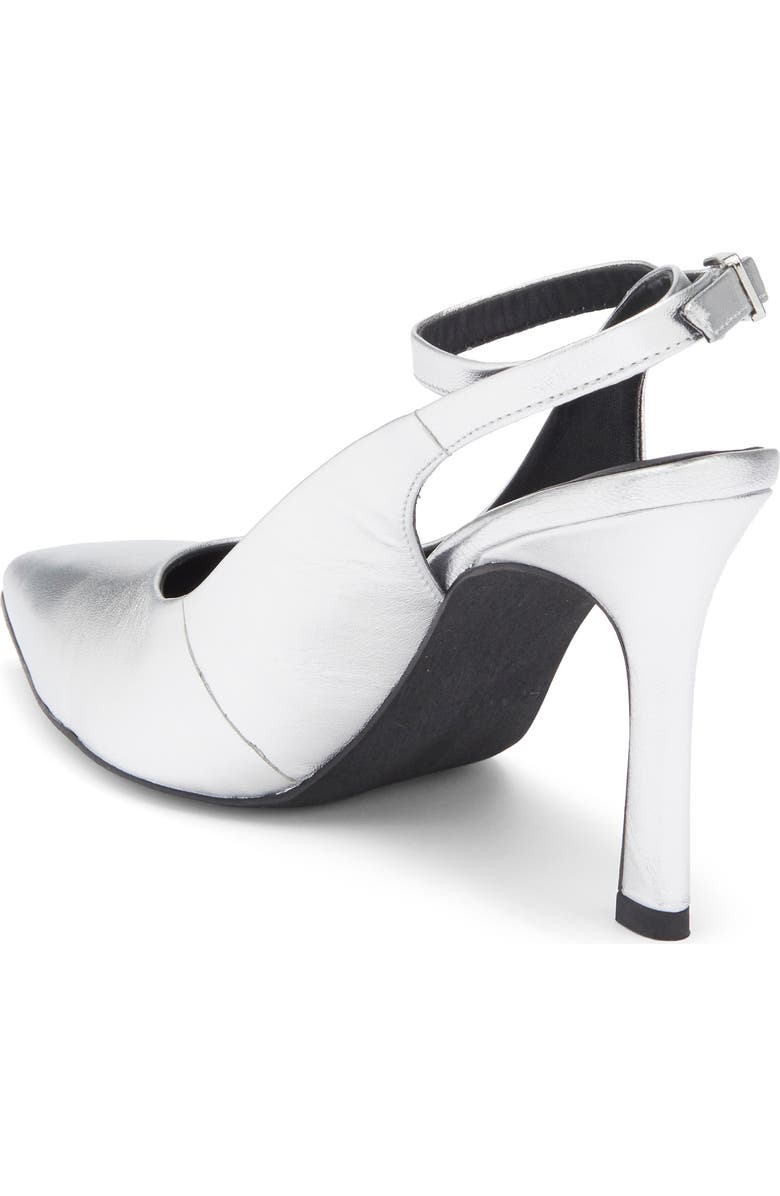 Seychelles Girl Boss Ankle Strap Pointed Toe Pump, Alternate, color, Silver