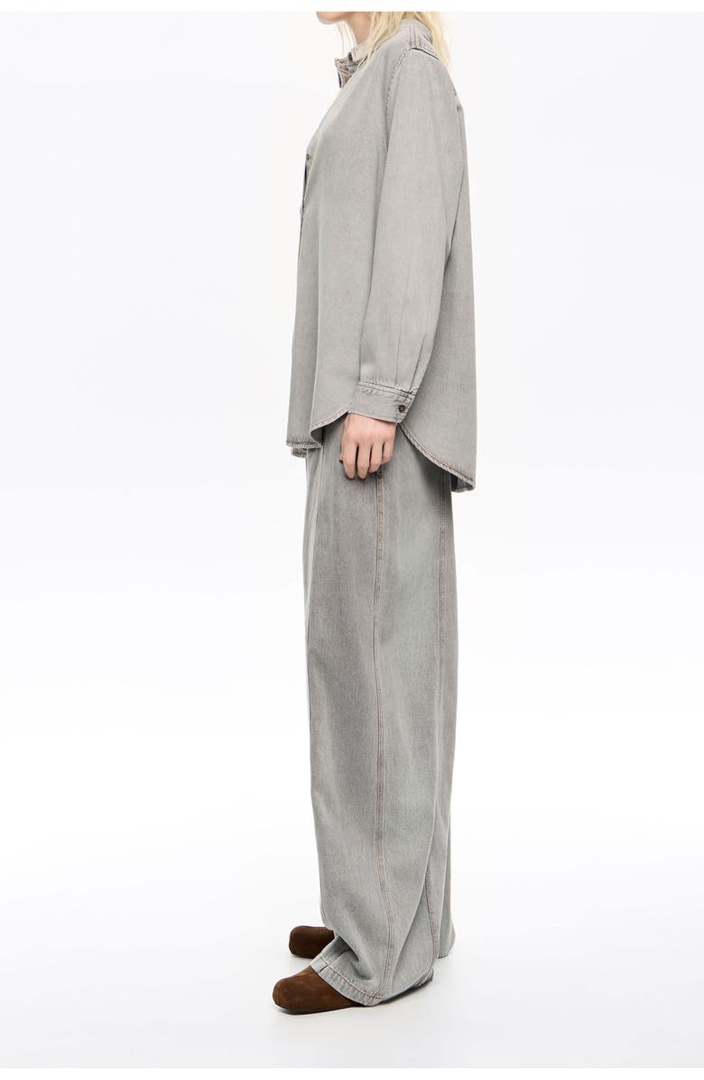 Bimba y Lola Denim Wide Leg Trousers, Alternate, color, Grey