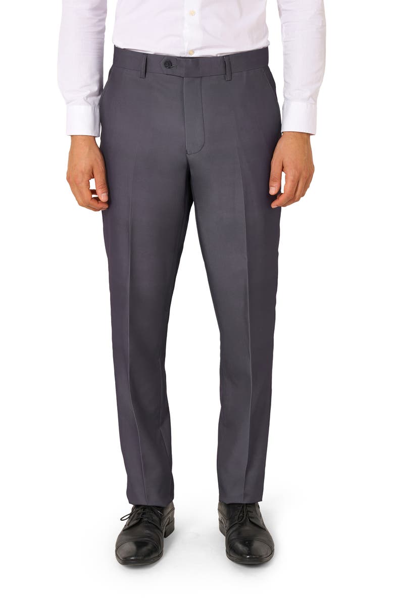 OppoSuits Charcool Slim Fit Suit with Tie, Alternate, color, Grey