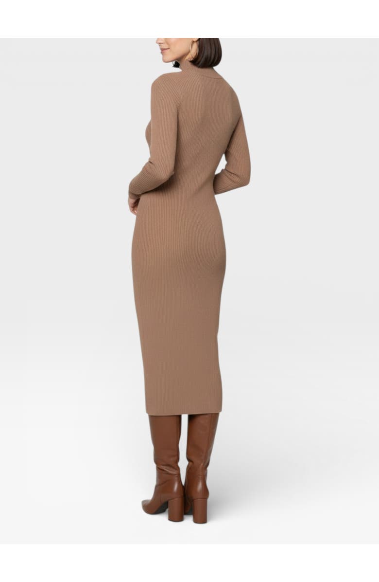 RACHEL Rachel Roy Clarke Mock Neck Sweater Midi Dress, Alternate, color, Almond