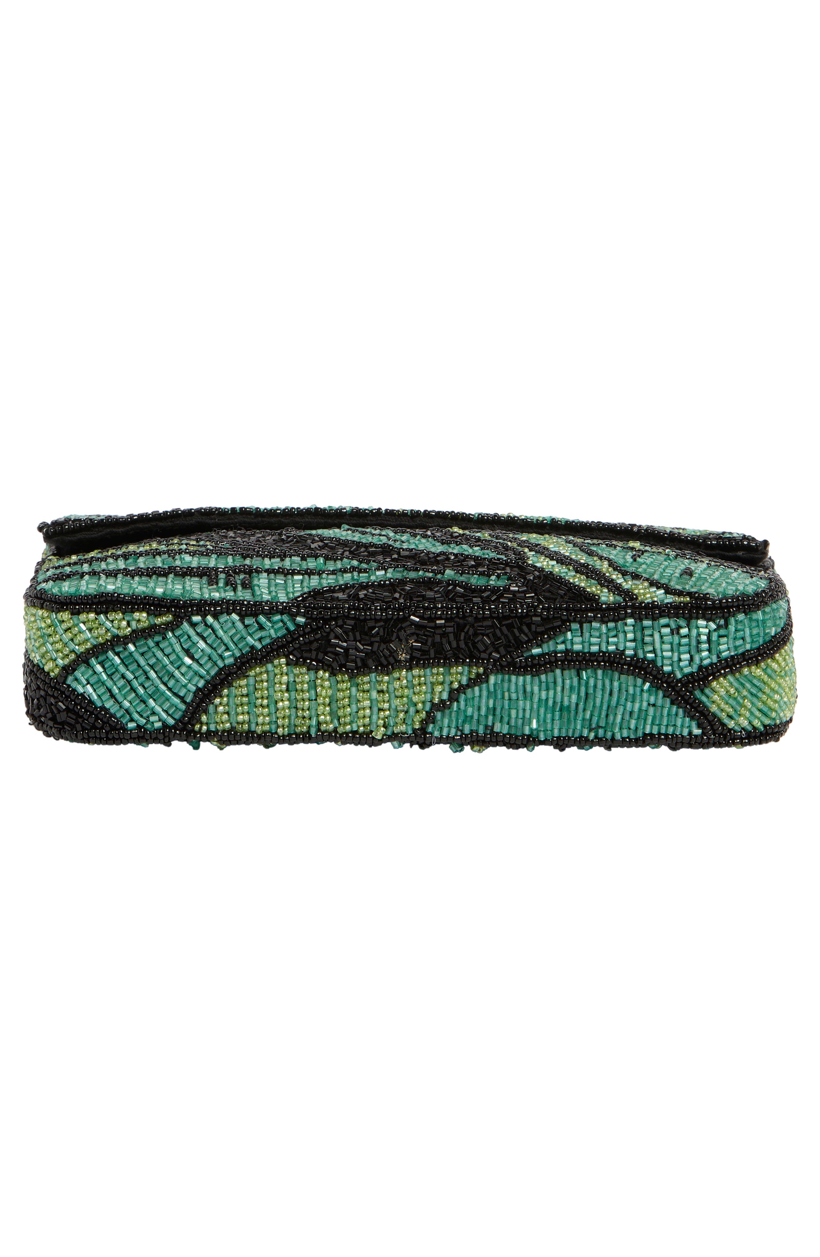 Jessica McClintock Laila Beaded Clutch, Alternate, color, Leaf Pring