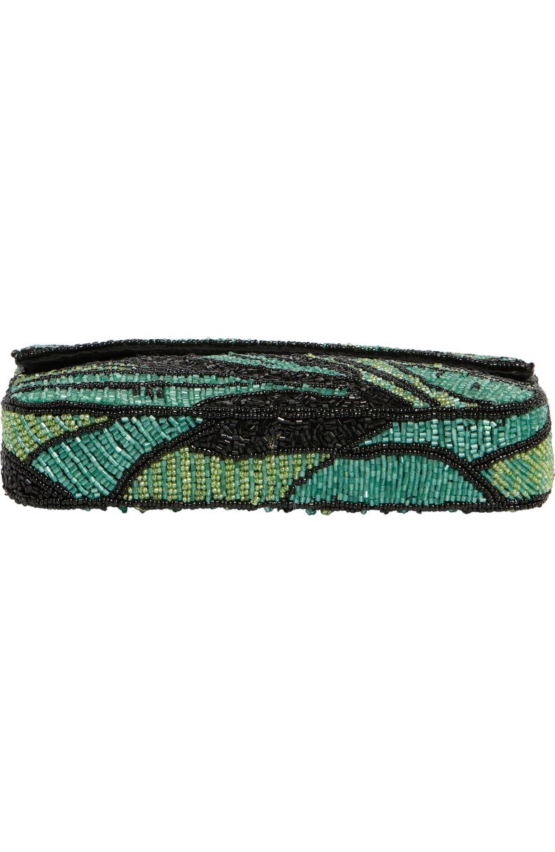 Jessica McClintock Laila Beaded Clutch, Alternate, color, Leaf Pring
