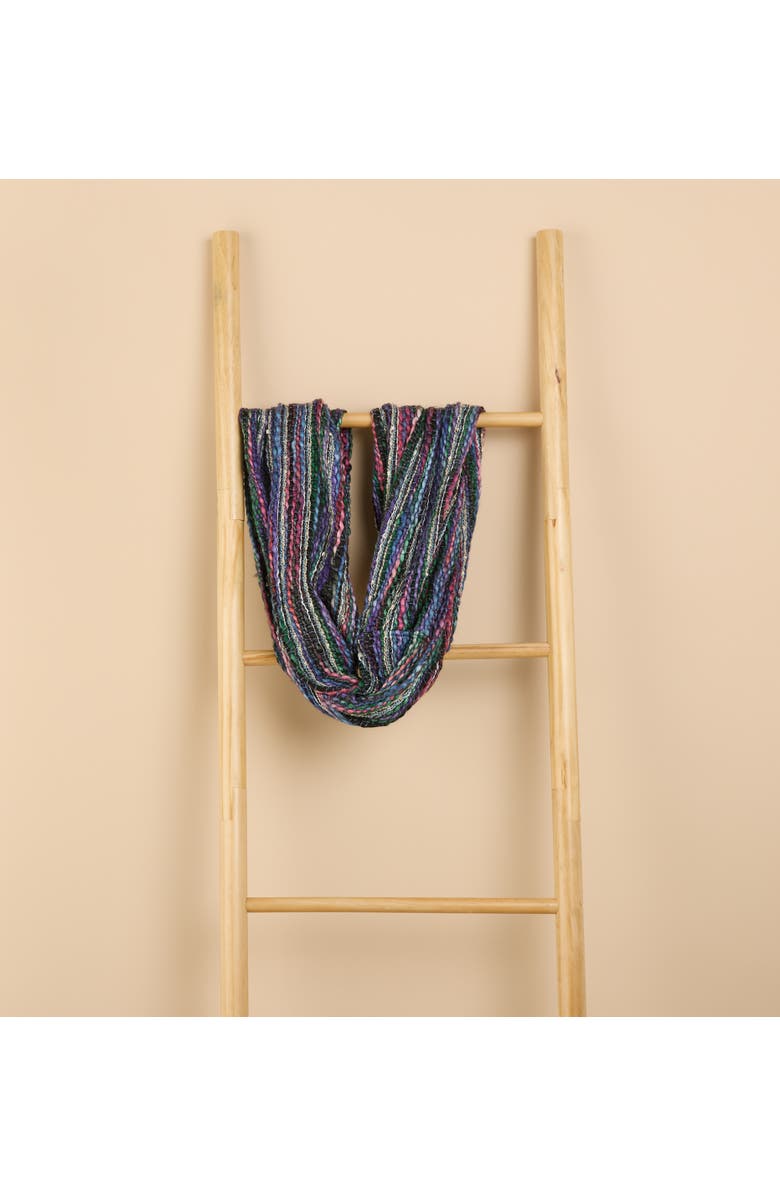 Feelgoodz Artisan Woven Luna Infinity 100% Recycled Acrylic Multi Colored Winter Scarf, Alternate, color, Woodstock