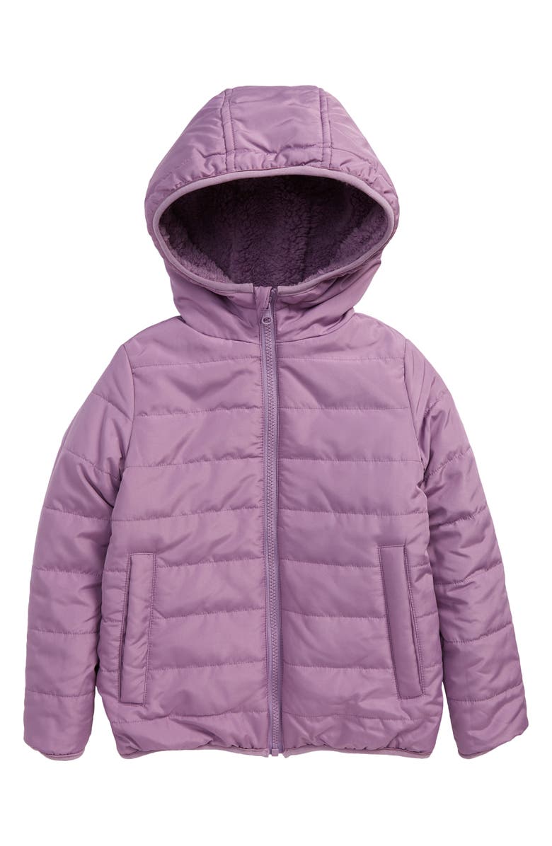 Tucker + Tate Kids' Reversible Fleece & Quilted Puffer Jacket, Alternate, color, 