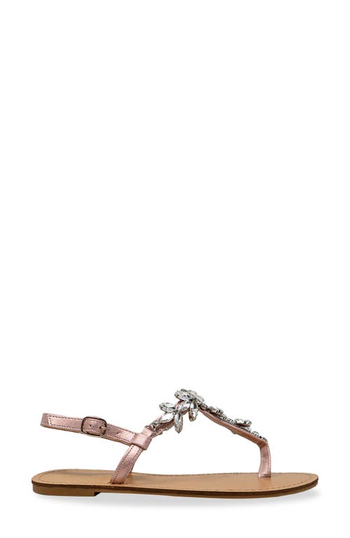 Chase & Chloe Chase And Chloe Aiden Crystal T-strap Sandal