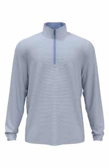 JACK NICKLAUS Stripe Mock Neck Half Zip Pullover