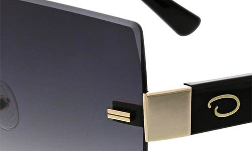 Oscar De La Renta 63mm Large Rimless Square Sunglasses In Black