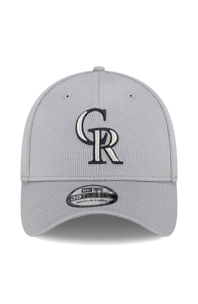 New Era Men's New Era Gray Colorado Rockies Active Pivot 39THIRTY Flex Hat, Alternate, color, Gray