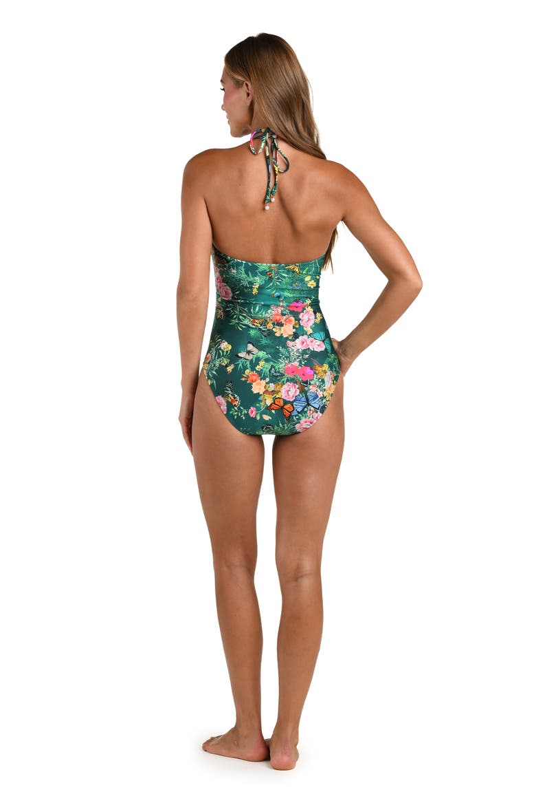 Shiva Cutout One-Piece Swimsuit, Alternate, color, GREEN MULTI