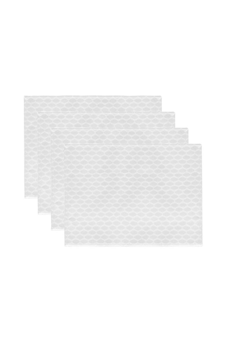 Olivia Reversible Placemats Set of 4, Main, color, White