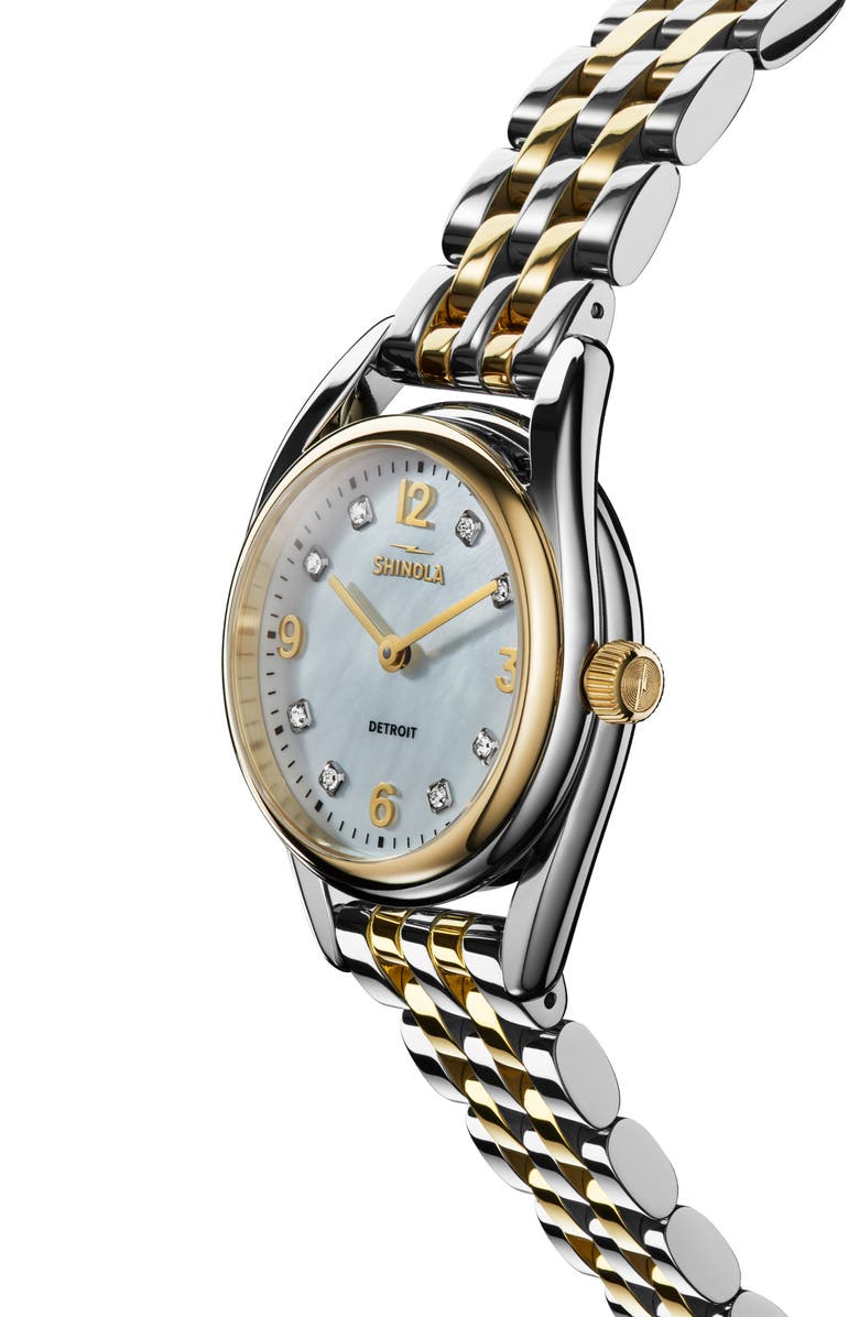 Shinola Derby Diamond Bracelet Watch, 30.5mm, Alternate, color,