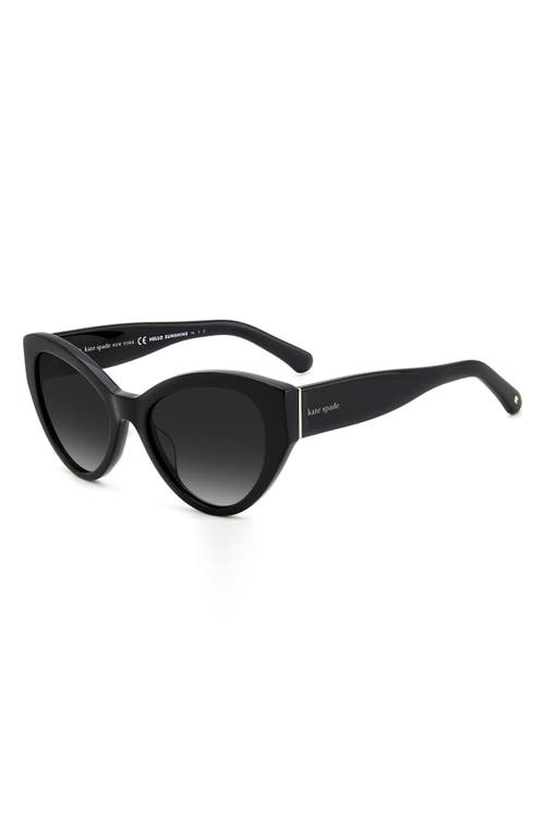Kate Spade New York Paisleigh 55mm Gradient Cat Eye Sunglasses In Black