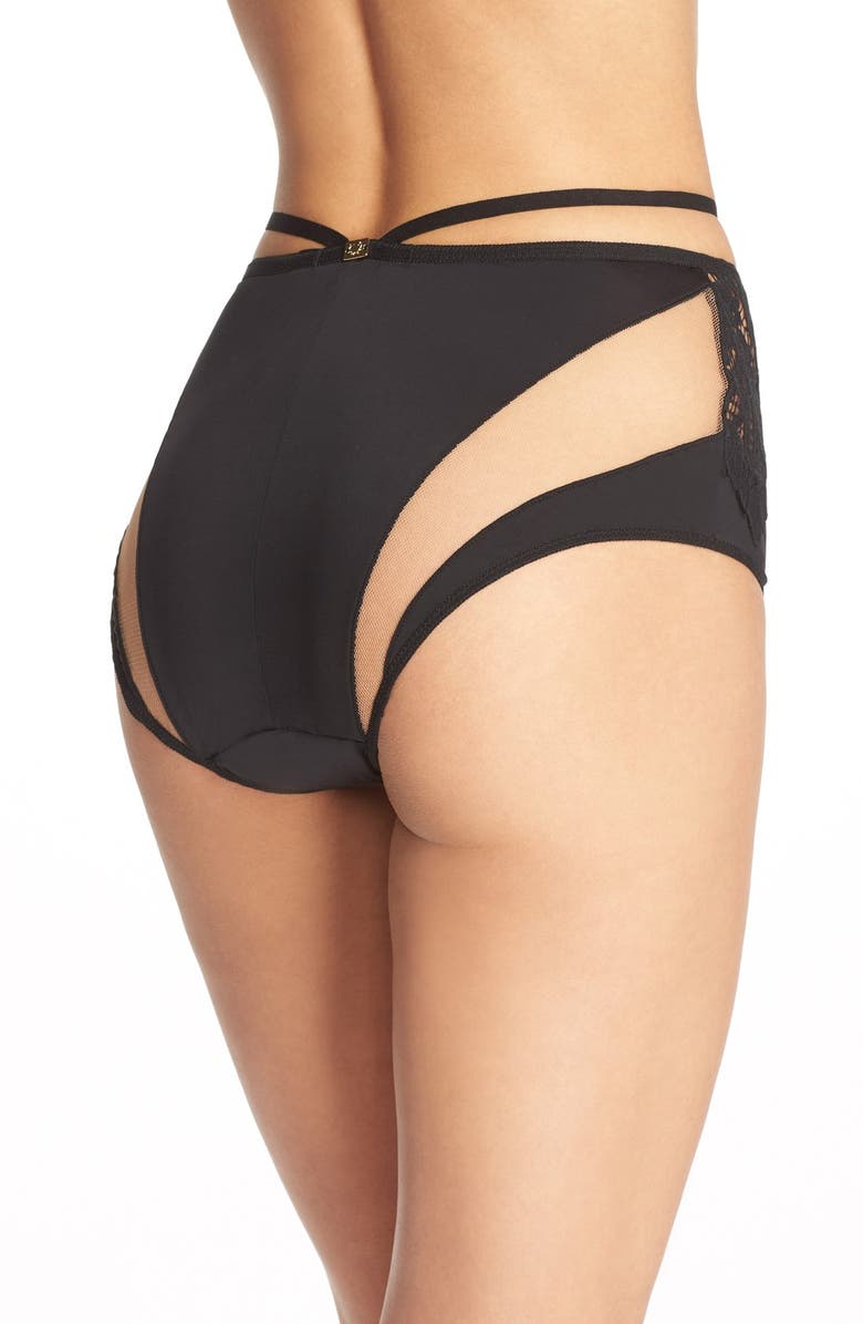 For Love & Lemons 'Ruby' High Waist Briefs, Alternate, color,