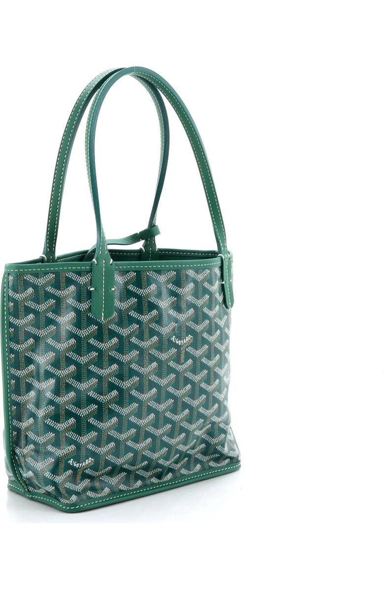 Pre-Owned Goyard Anjou Reversible Tote Coated Canvas Mini, Alternate, color, Green