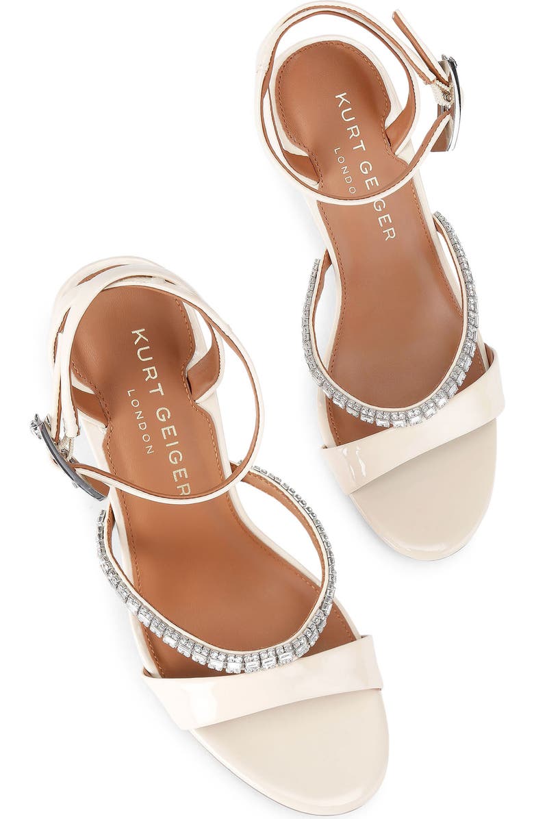 Kurt Geiger London Crystal Ankle Strap Sandal, Alternate, color, Natural