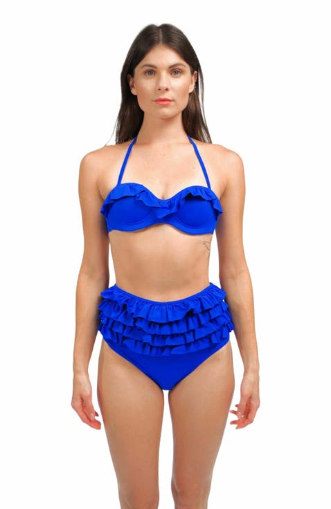 Ruby Ruffle Bikini Bra