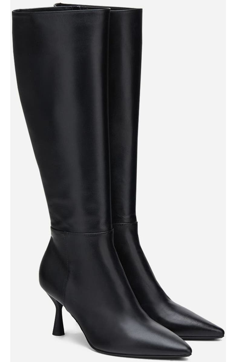 AGL Ide High Leather Boot, Alternate, color, Black Nappa