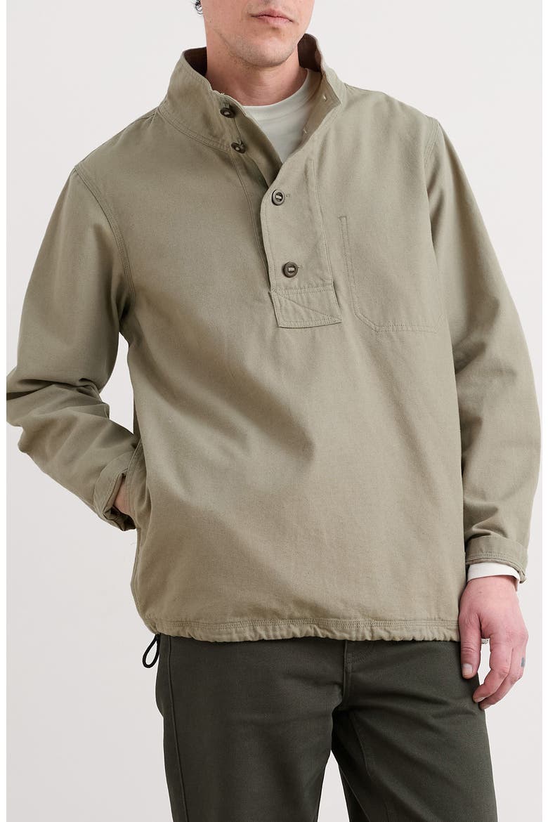 Clay Stone Organic Cotton Popover Jacket, Main, color, SILT