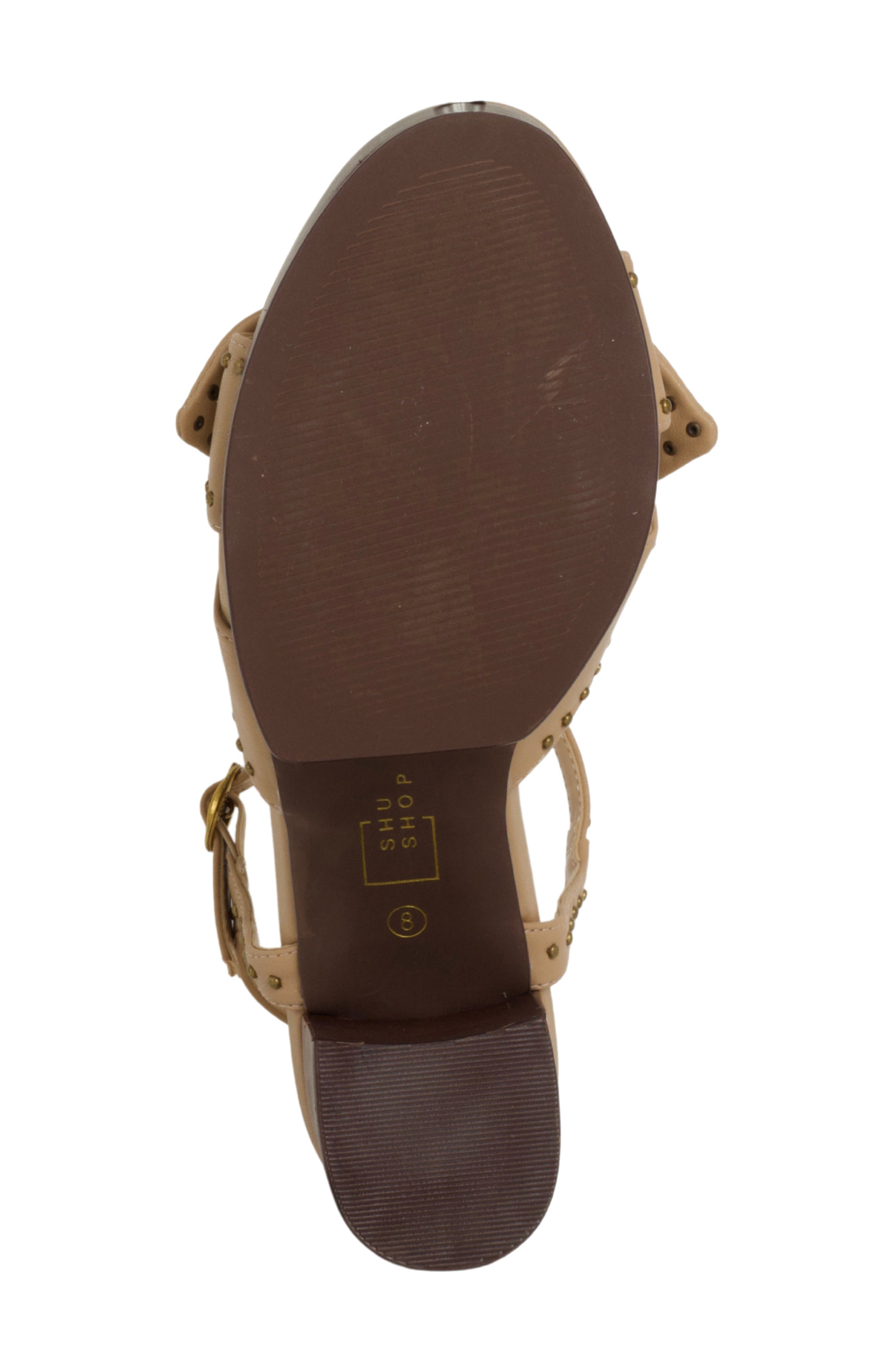 Etta Studded Platform Sandal, Alternate, color, BEIGE