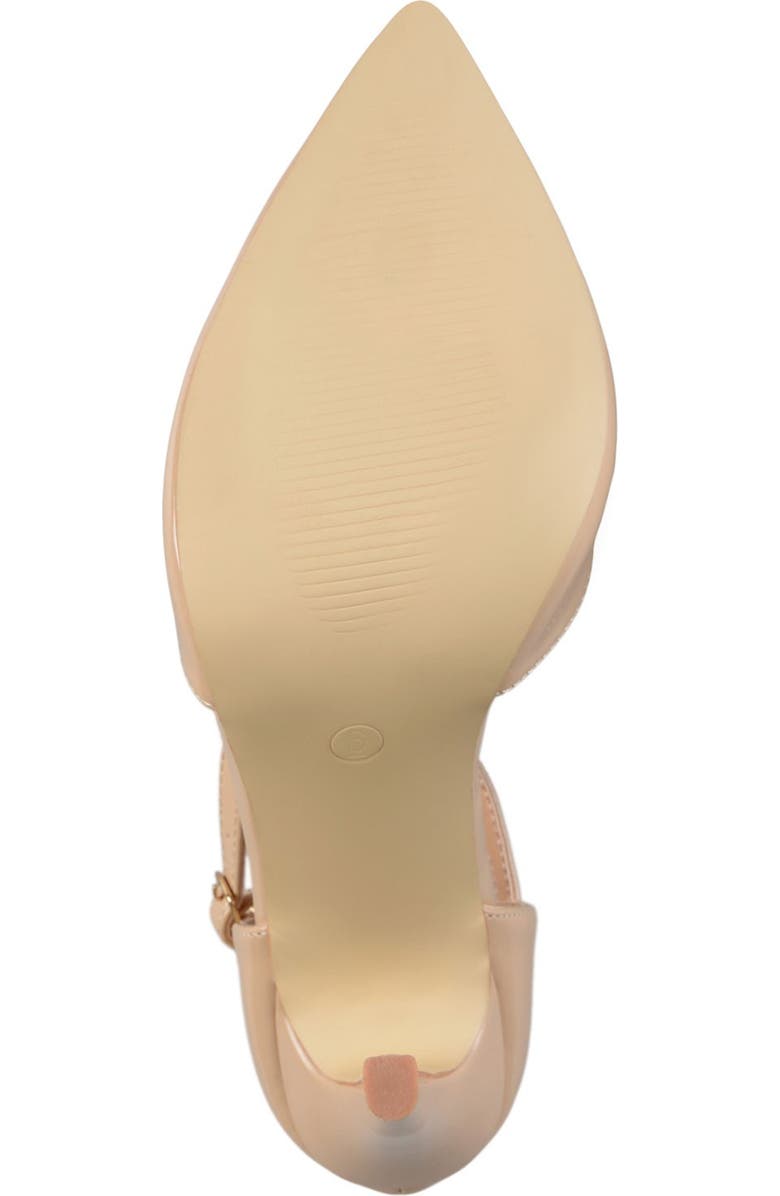 Journee Collection Patent T-Strap Pump - Wide Width Available, Alternate, color, Nude