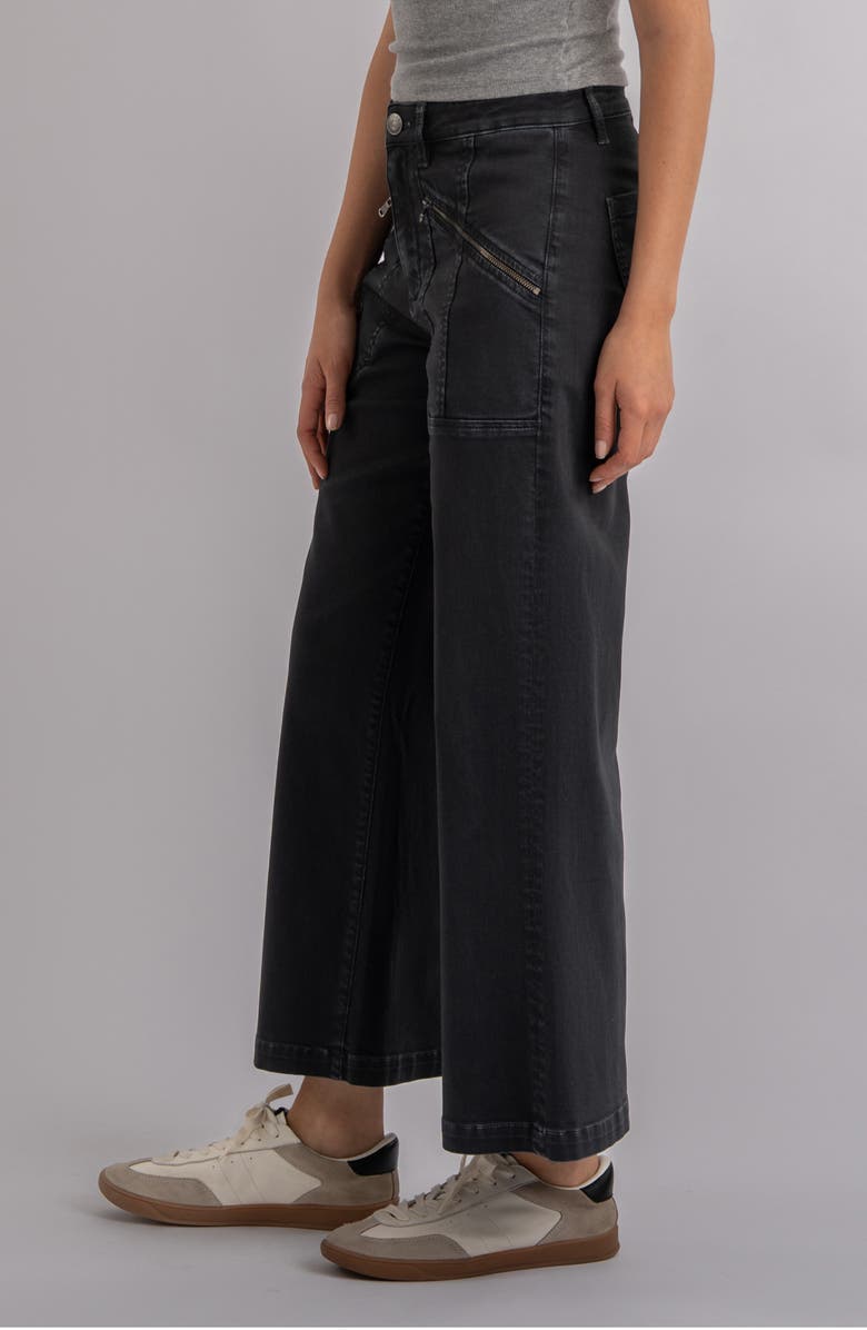 KUT from the Kloth Meg Zip Pocket High Waist Ankle Wide Leg Jeans, Alternate, color, Gainful