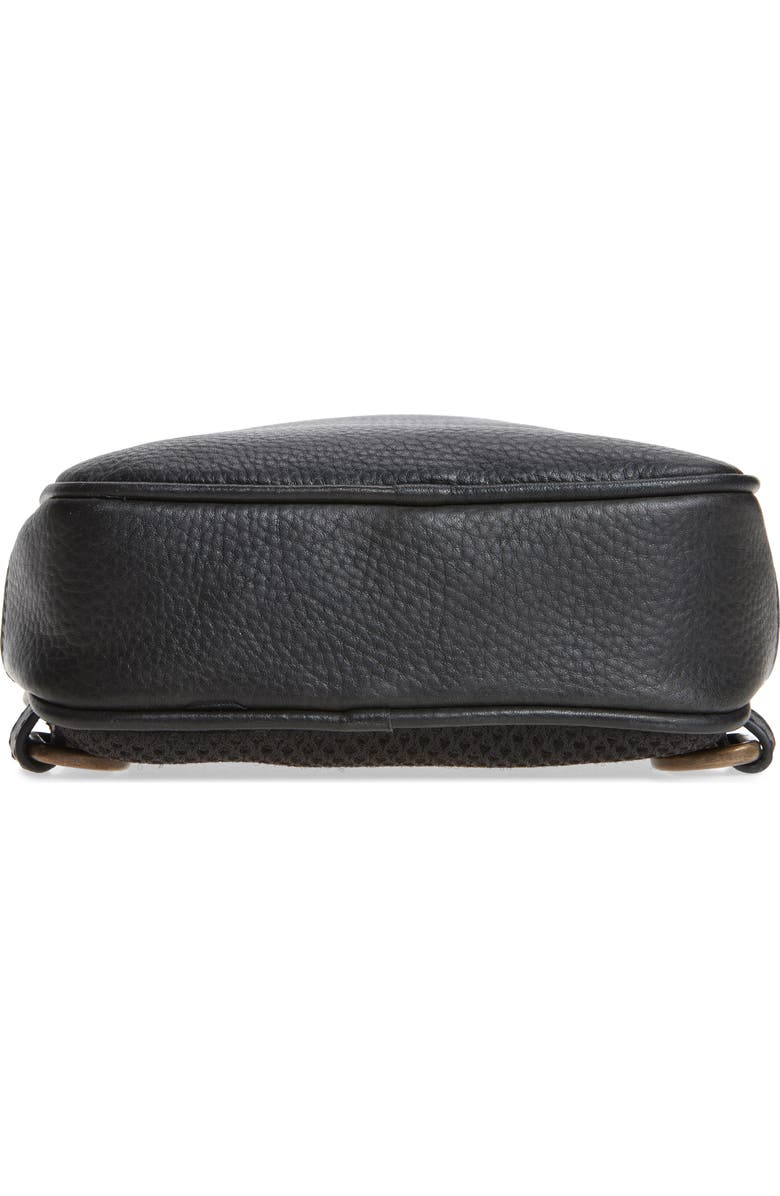 Johnston & Murphy Pebbled Leather Sling Bag, Alternate, color, Black