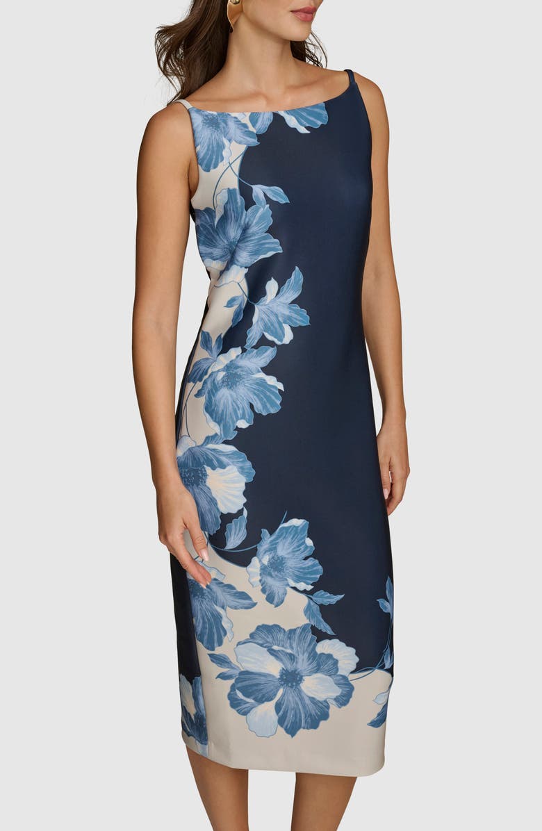 Donna Karan New York Floral Slipdress, Alternate, color, Nightfall Multi