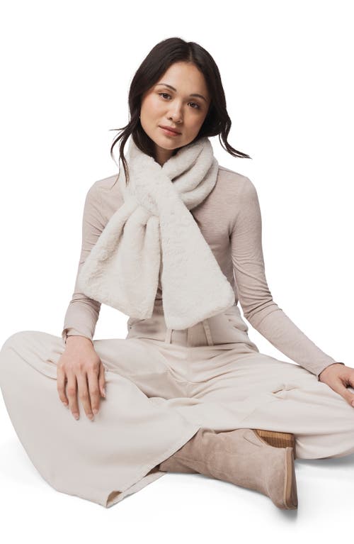 Splendid Lucia Hooded Faux Fur Vest In White