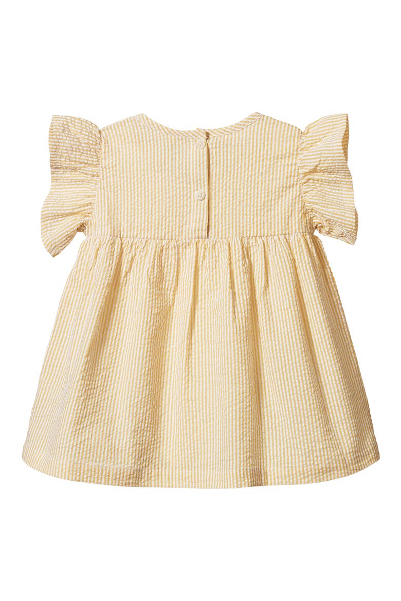 Kids' Bonnie Organic Cotton Seersucker Dress, Alternate, color, GOLDEN STRIPE